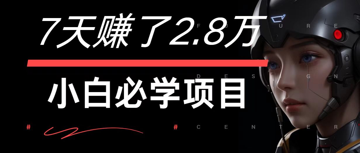 7天赚了2.8万！每单利润最少500+，轻松月入7万+小白有手就行-鲁班聊项目