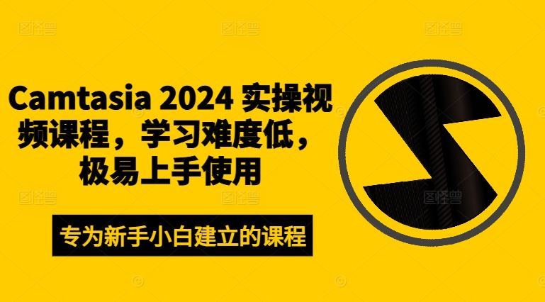 Camtasia 2024 实操视频课程,学习难度低,极易上手使用-鲁班聊项目