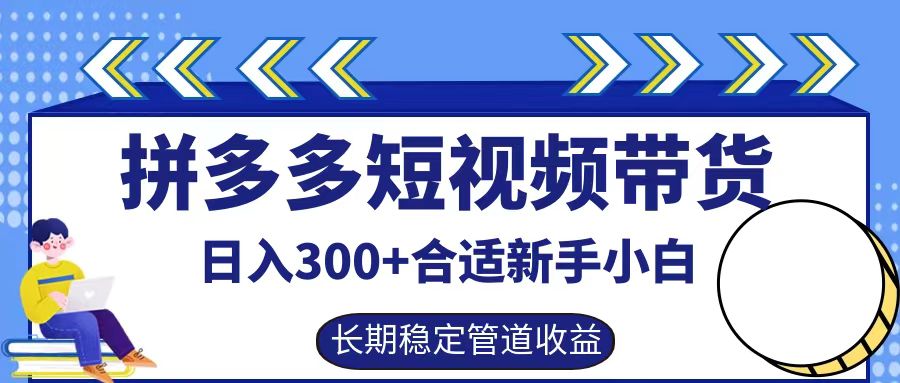 拼多多短视频带货日入300+,实操账户展示看就能学会-鲁班聊项目