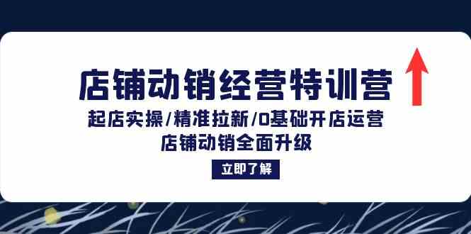 店铺动销经营特训营：起店实操/精准拉新/0基础开店运营/店铺动销全面升级-鲁班聊项目