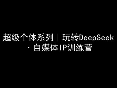 超级个体系列，玩转DeepSeek·自媒体IP训练营，deepseek教程-鲁班聊项目