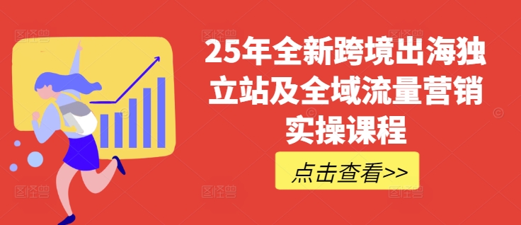 25年全新跨境出海独立站及全域流量营销实操课程，跨境电商独立站TIKTOK全域营销普货特货玩法大全-鲁班聊项目