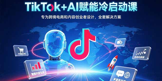 TikTok+AI赋能冷启动课:专为跨境电商和内容创业者设计,全套解决方案-鲁班聊项目