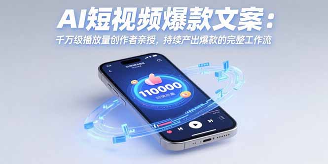 AI短视频爆款文案：千万级播放量创作者亲授，持续产出爆款的完整工作流-鲁班聊项目