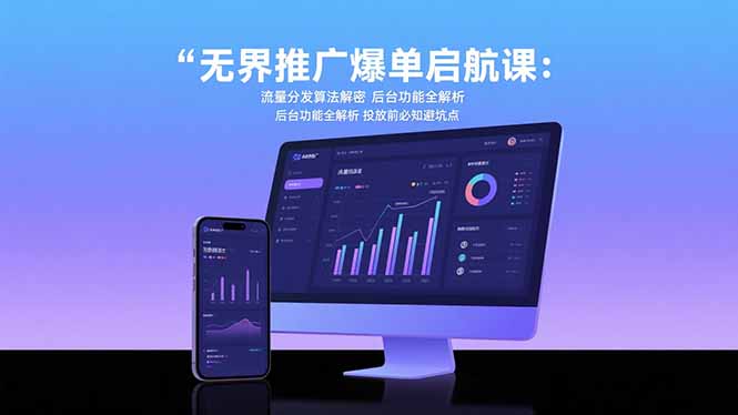 无界推广爆单启航课:流量分发算法解密 后台功能全解析 投放前必知避坑点-鲁班聊项目