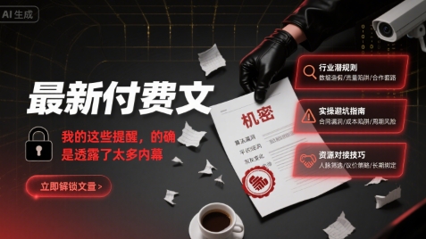 最新付费文：我的这些提醒，的确是透露了太多内幕-鲁班聊项目