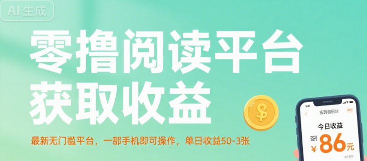 零撸阅读平台获取收益,最新无门槛平台,一部手机即可操作,单日收益50-3张【揭秘】-鲁班聊项目