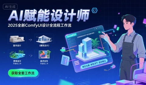 AI赋能设计师， 2025全新comfyui设计全流程工作流 ，室内-建筑-景观-美术，零基础直接上手-鲁班聊项目