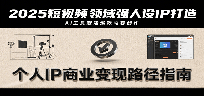 2025短视频领域强人设IP打造，结合爆款案例与AI工具应用，从个人出镜到商业成交转化-鲁班聊项目