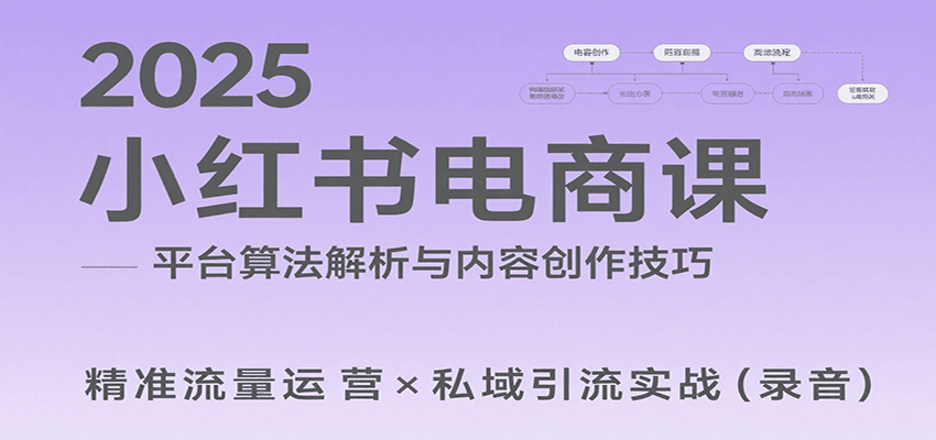 2025小红书电商课：解析算法，创作高转化内容，助力卖家获取流量实现变现(录音)-鲁班聊项目
