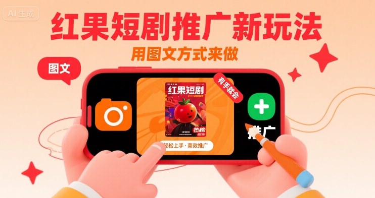 红果短剧推广新玩法,用图文方式来做,有手就会-鲁班聊项目