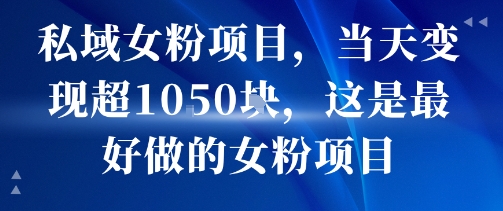 私域女粉项目，当天变现超1k，这是最好做的女粉项目，可放大操作-鲁班聊项目