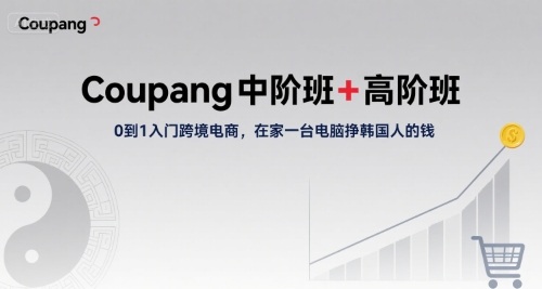 Coupang中阶班+高阶班,0到1入门跨境电商,在家一台电脑挣韩国人的钱-鲁班聊项目
