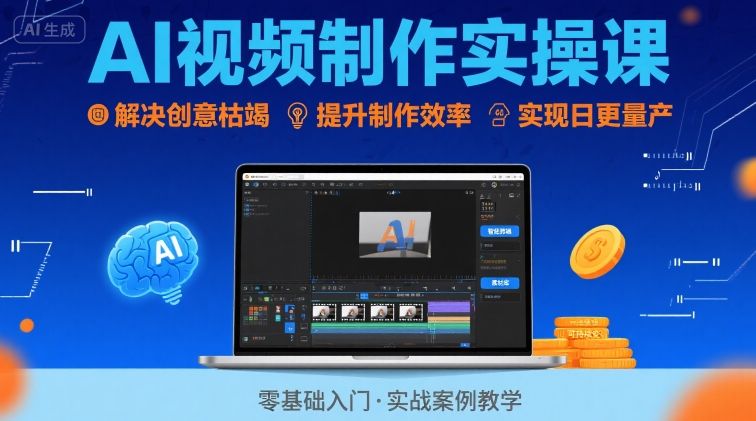 Ai视频制作实操课，解决创意枯竭、效率低下痛点，实现日更量产可持续变现-鲁班聊项目