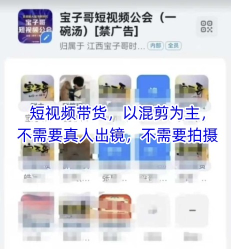 宝子哥头部团队短视频带货，以混剪为主，不需要真人出镜，不需要拍摄【更新8月】-鲁班聊项目
