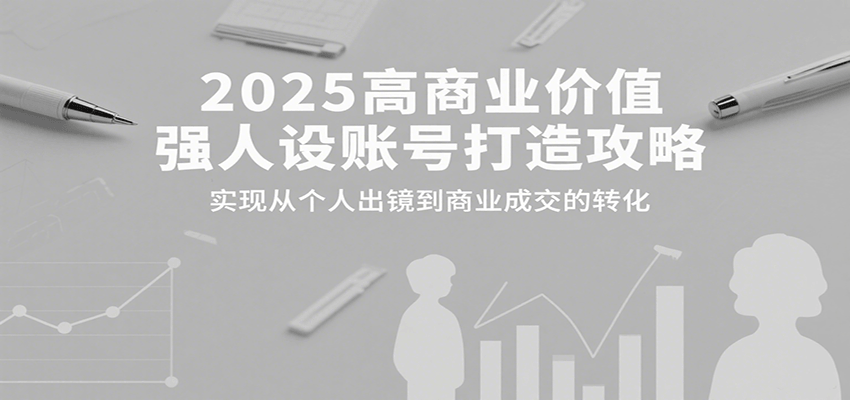 2025高商业价值强人设账号打造攻略，实现从个人出镜到商业成交的转化-鲁班聊项目