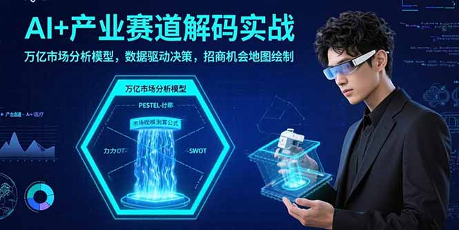 AI+产业赛道解码实战：万亿市场分析模型，数据驱动决策，招商机会地图绘制-鲁班聊项目