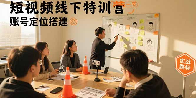 短视频线下特训营：账号定位搭建/口播号拍摄剪辑/直播间流量入口/变现实战-鲁班聊项目