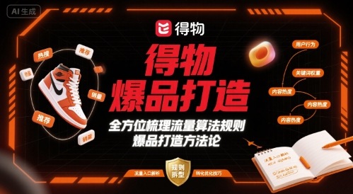 得物爆品打造，全方位梳理得物流量算法规则爆品打造规则-鲁班聊项目