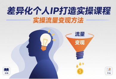 差异化个人IP打造实操课程，实操流量变现方法-鲁班聊项目