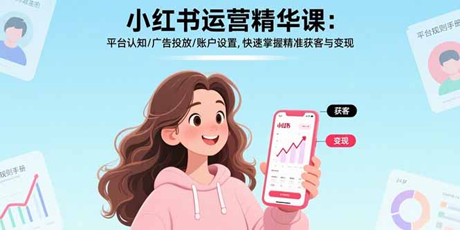小红书运营精华课:平台认知/广告投放/账户设置,快速掌握精准获客与变现-鲁班聊项目