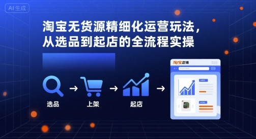 淘宝无货源精细化运营玩法,从选品到起店的全流程实操-鲁班聊项目