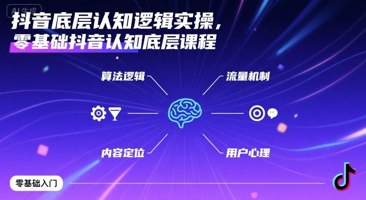 抖音底层认知逻辑实操,零基础抖音认知底层课程-鲁班聊项目