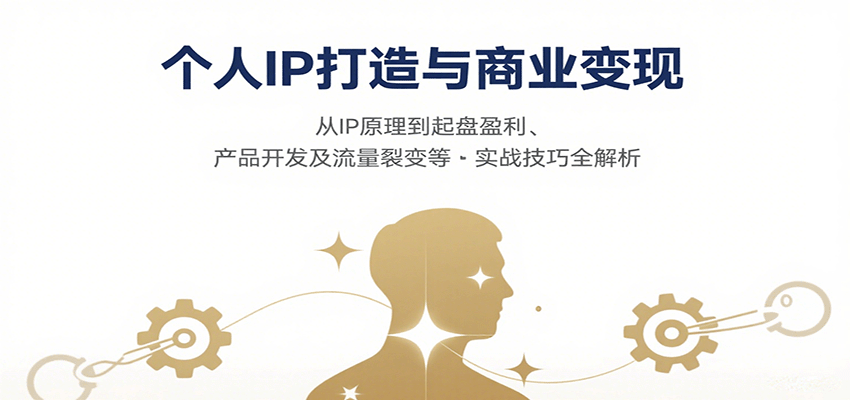 个人IP打造与商业变现,从IP原理到起盘盈利、产品开发及流量裂变等实战技巧全解析-鲁班聊项目