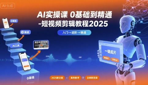 AI实操课0基础到精通-短视频剪辑教程2025-鲁班聊项目