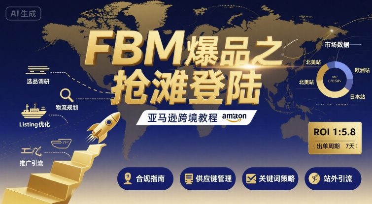 FBM爆品之抢滩登陆-亚马逊跨境教程-鲁班聊项目