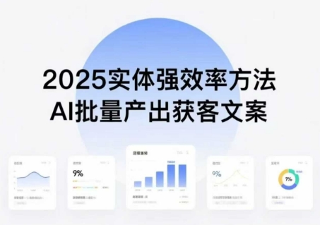 实体强效率方法：AI批量产出获客文案，2025年普通人拥抱AI，实现实体创收-鲁班聊项目