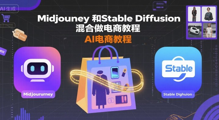 Midjourney和Stable Diffusion混合做电商教程-ai电商教程-鲁班聊项目