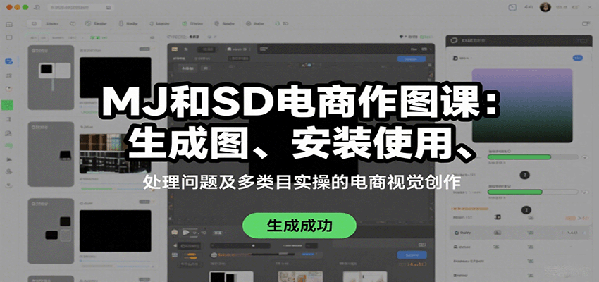 MJ和SD电商作图课：生成图、安装使用、处理问题及多类目实操的电商视觉创作-鲁班聊项目