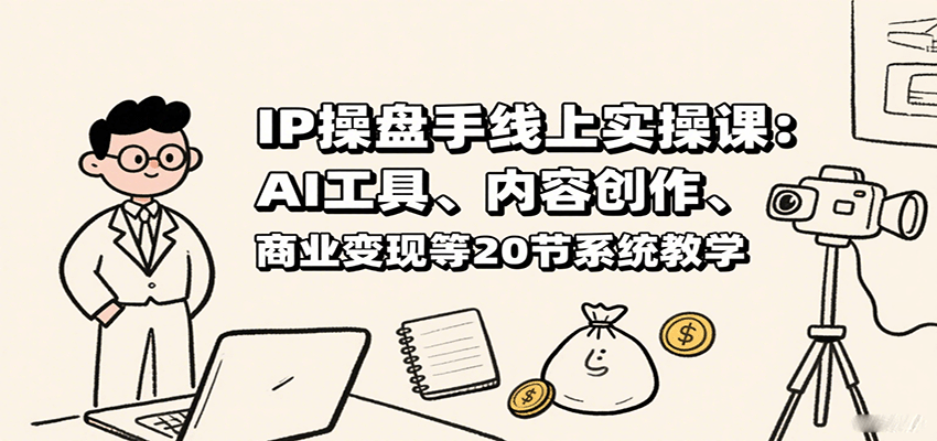 IP操盘手线上实操课:AI工具、内容创作、商业变现等20节系统教学-鲁班聊项目