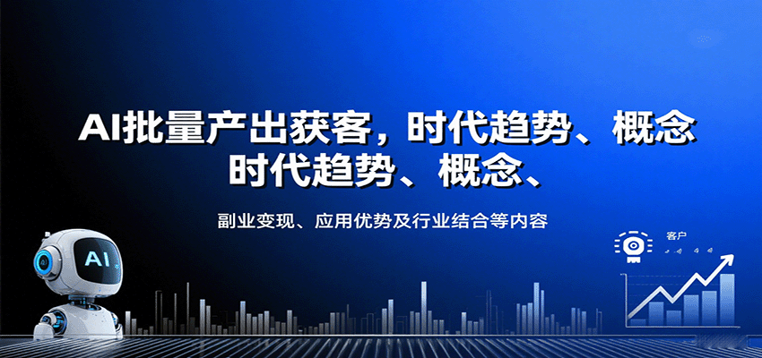 AI批量产出获客,时代趋势、概念、副业变现、应用优势及行业结合等内容-鲁班聊项目