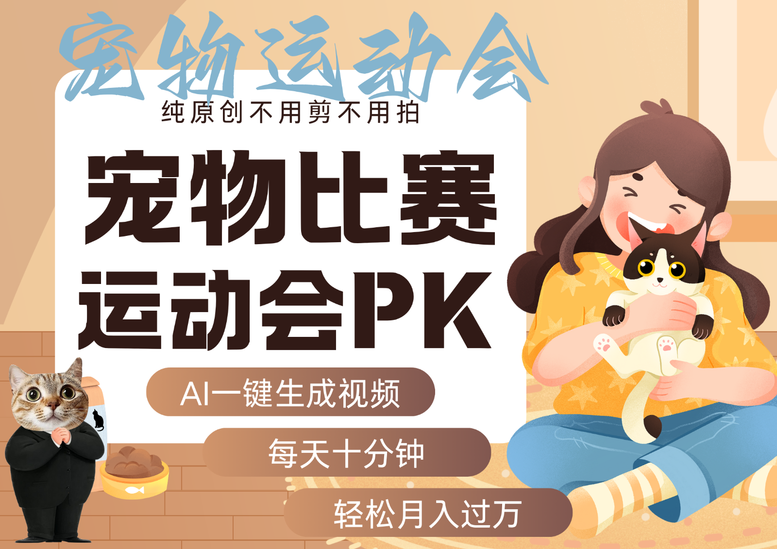 AI萌宠运动员跳水 射击 篮球 足球比赛 每天十分钟 附详细提示词文案库 代替做…-鲁班聊项目