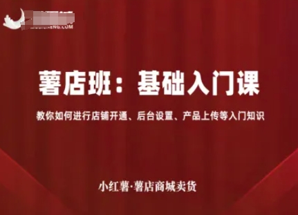 小红薯薯店商城卖货，基础入门课，教你如何进行店铺开通、后台设置、产品上传等入门知识-鲁班聊项目