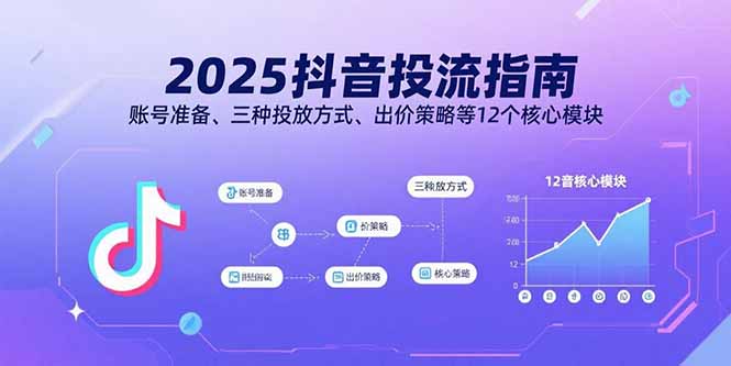 2025抖音投流指南，账号准备、三种投放方式、出价策略等12个核心模块-鲁班聊项目
