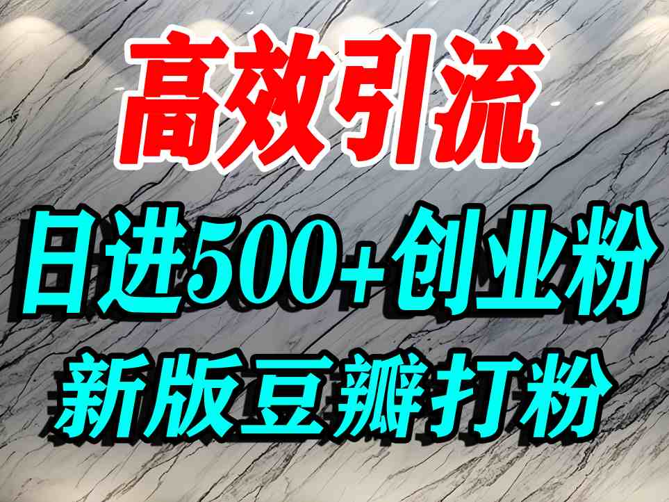 豆瓣打精准创业粉，老平台有老平台优势，努力做日进500+流量不是问题-鲁班聊项目