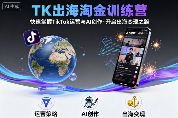 TK出海淘金训练营，助你快速掌握TikTok运营与AI创作，开启出海变现之路-鲁班聊项目