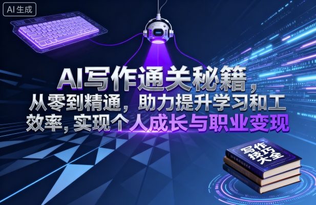AI写作通关秘籍,从零到精通,助力提升学习和工作效率,实现个人成长与职业变现-鲁班聊项目