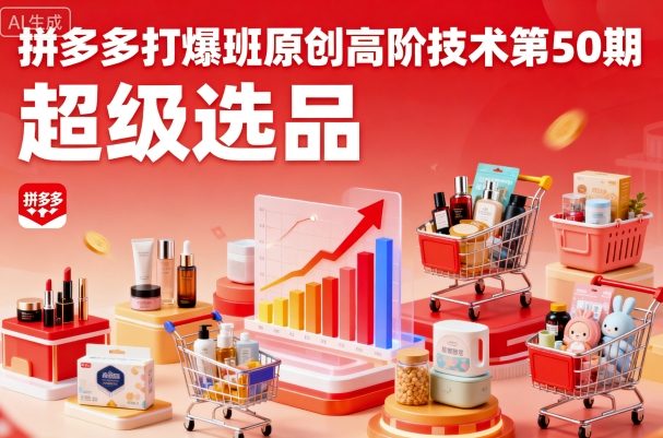 拼多多打爆班原创高阶技术第50期,超级选品-鲁班聊项目