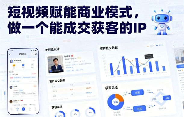 短视频赋能商业模式,做一个能成交获客的IP-鲁班聊项目