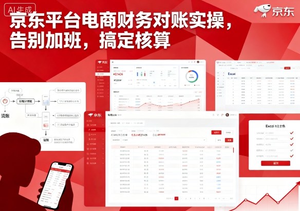 京东平台电商财务对账实操，告别加班，搞定核算-鲁班聊项目