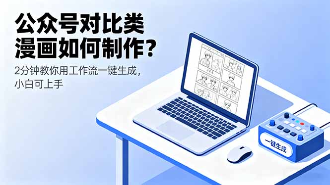 公众号对比类漫画如何制作？2分钟教你用工作流一键生成，小白可上手-鲁班聊项目