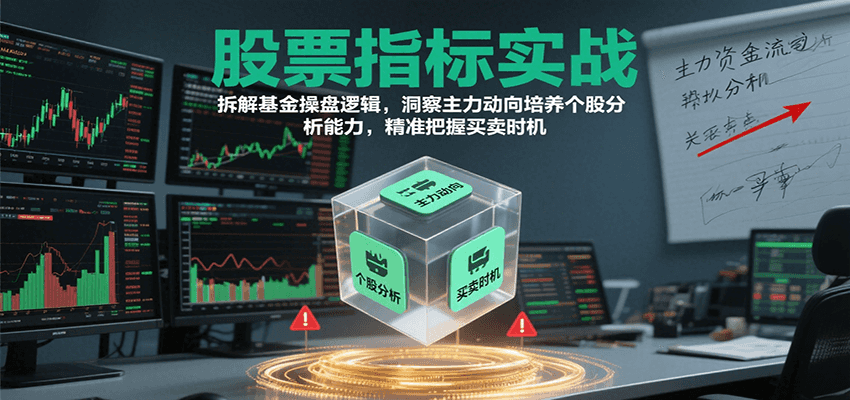股票指标实战,基金操盘逻辑拆解,洞察主力动向培养个股分析能力把握买卖时机(更新)-鲁班聊项目