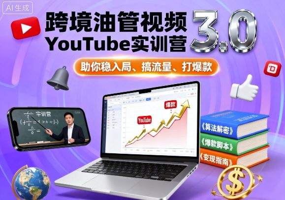 跨境油管视频YouTube实训营3.0,助你稳入局、搞流量、打爆款-鲁班聊项目