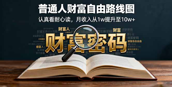 某付费文:普通人财富自由路线图,认真看耐心读,月收入从1w提升至10w+-鲁班聊项目