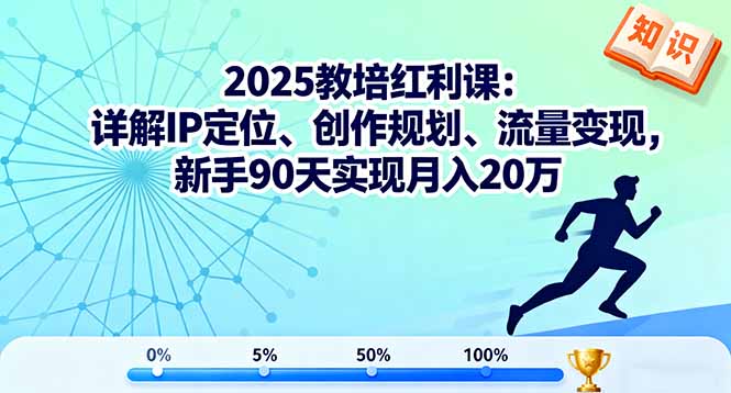 2025教培红利课：详解IP定位、创作规划、流量变现，新手90天实现月入20万-鲁班聊项目