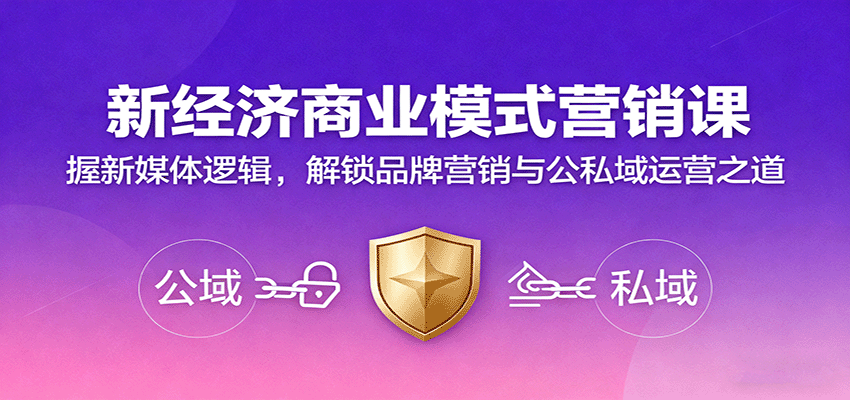 新经济商业模式营销课，握新媒体逻辑，解锁品牌营销与公私域运营之道-鲁班聊项目
